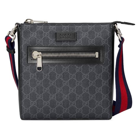 gucci cross over bag black|Gucci canvas crossbody bags.